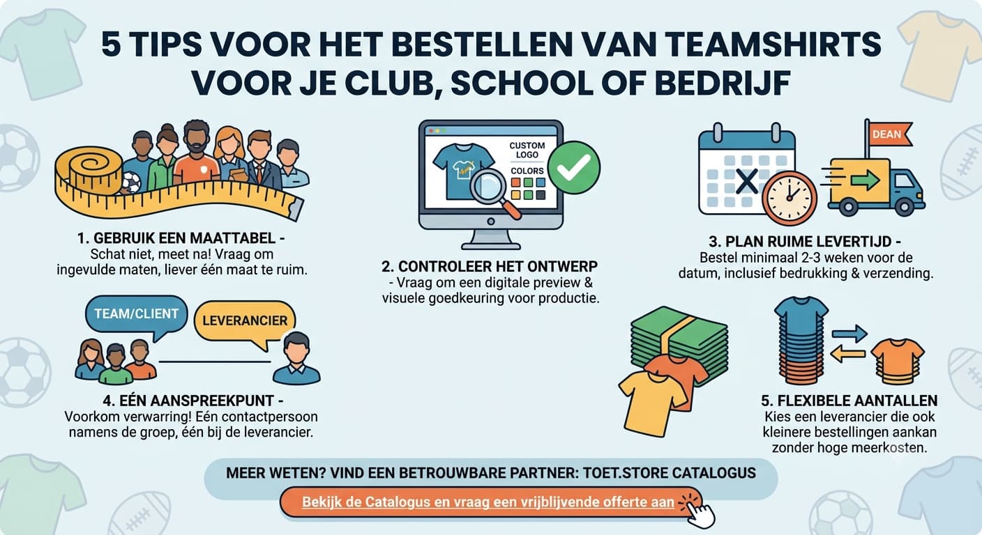 5 tips voor het bestellen van teamshirts voor je club, school of bedrijf